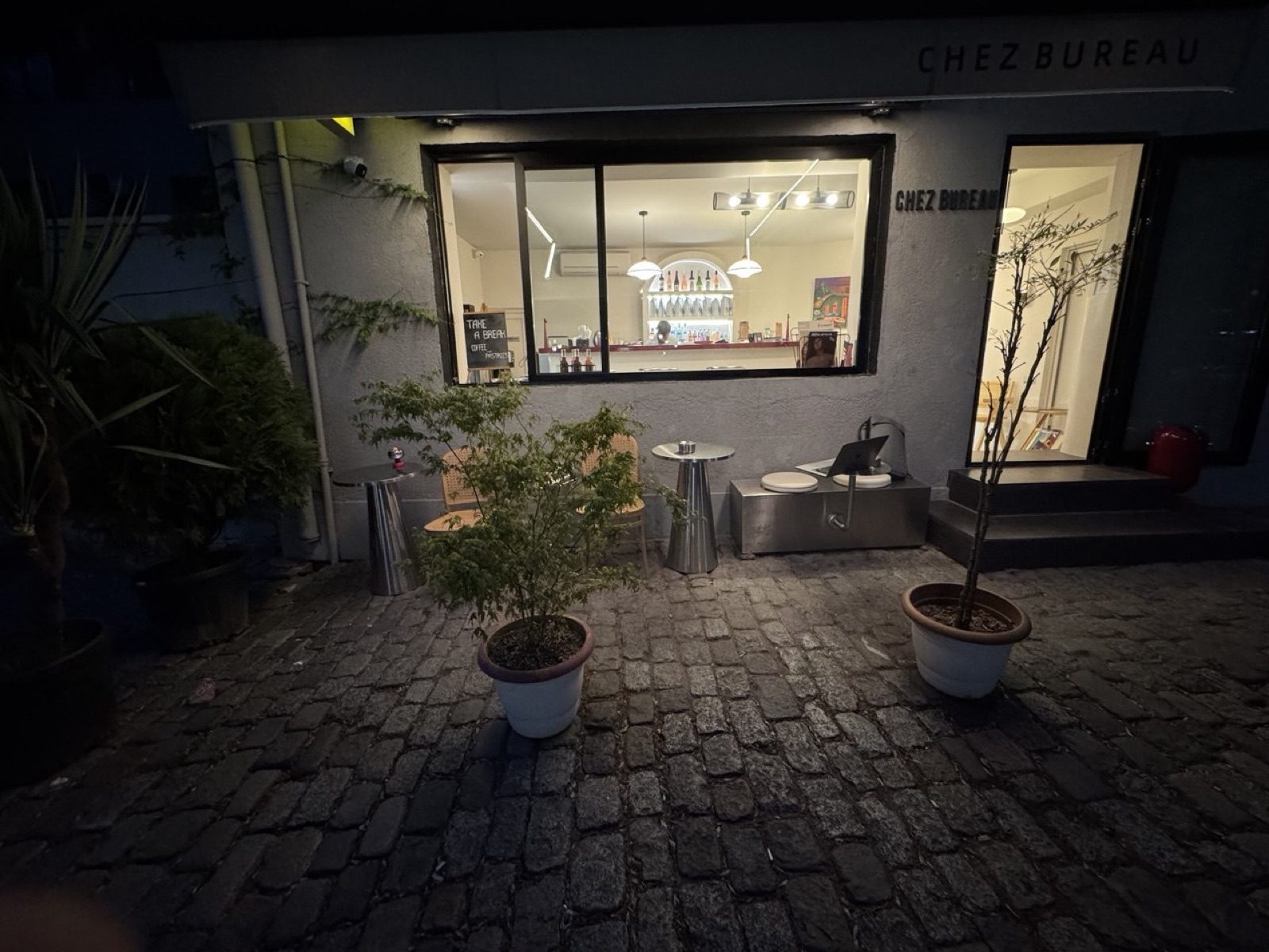 Chez Bureau storefront on Gia Chanturia street